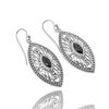 Black Spinel 925 Sterling Silver Eye Earrings