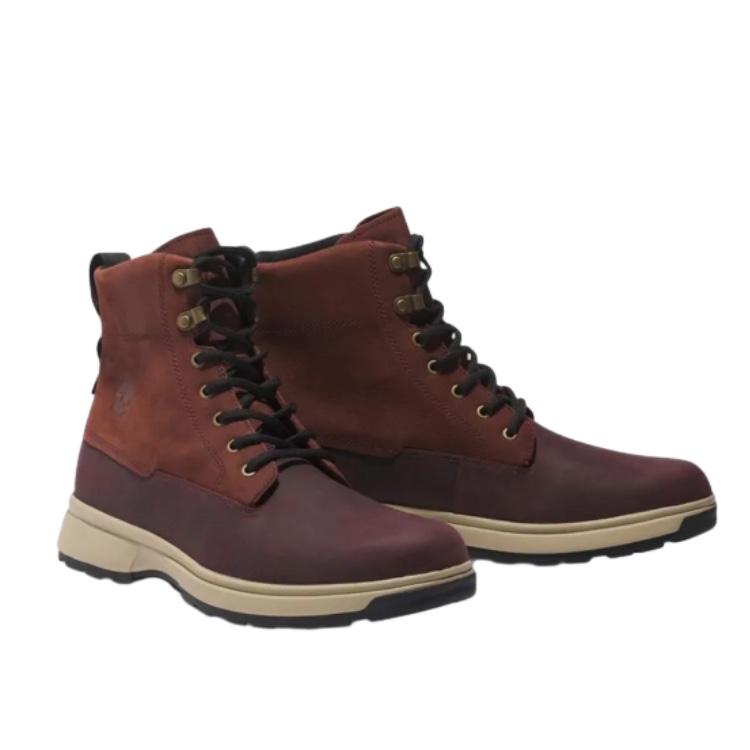Timberland Atwells Ave Comfortable Versatile Fashion Short Martin Boots Men boots Burgundy A5XUD