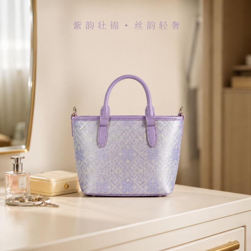 Women Top Handle Handbag, Vintage Ethnic Jacquard, Geometric Woven Pattern Elegant Daily Bag