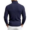 Men's Cable Knit Turtleneck Sweater, High Neck Long Sleeve Chunky Knit Pullover, Winter Casual Warm Knitwear for Men