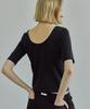 IHR Two-Way Deep U-Neck T-Shirt / Black