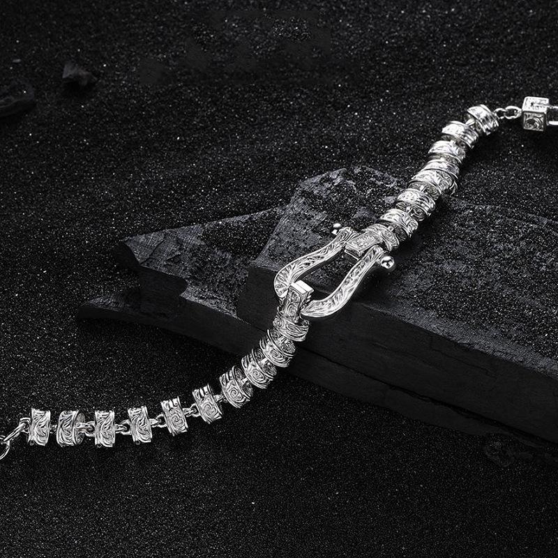 Yeni At Nalı Mekanik Stil Bilezik Kadın Hafif Lüks Moda Mizaç Kişiselleştirilmiş Bilezik Oyma Gelişmiş Bilezik El Sanatları