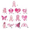 Elegant Breast Cancers Awareness Ribbon Brooch Sweater Lapel Pin for Women and Girls Clothes Decoration Accessories