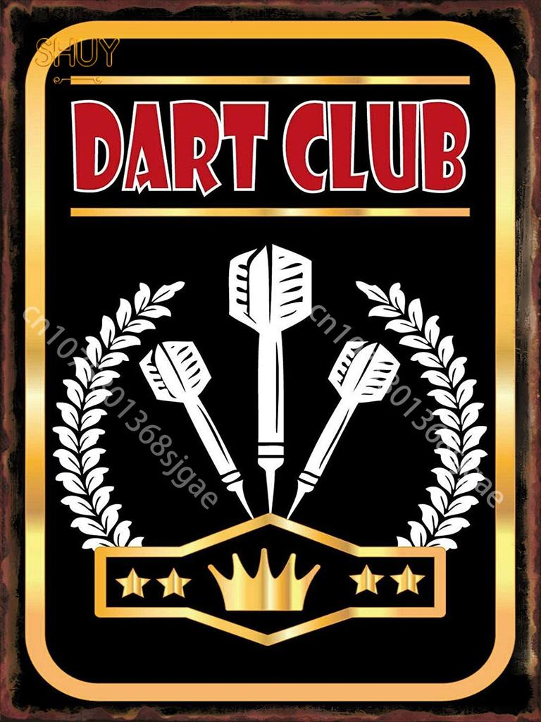 Vintage Darts Billiards Pinballs Metal Tin Signs - Bar Club Pub Wall Decor, Entertainment Venues Home Plaques