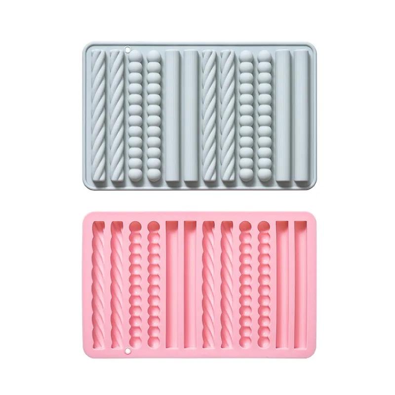 Multifunctional Long Stick Modeling Silicone Mold, Energy Cheese Stick, Cake Mold, Baking Accessories, 12 with 3 Different Forms