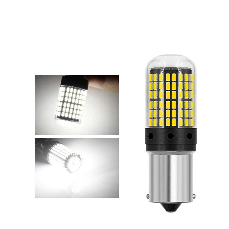 1156 BA15S P21W BAU15S PY21W T20 7440 W21W 1157 P21/5W W21/5W 7443 LED-lampor 3014 144SMD LED CanBus-lampa För blinkerslampa