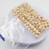 300Pcs 6-14mm Wooden Beads Craft Making Natural Round Beads  DIY Bracelet Necklace