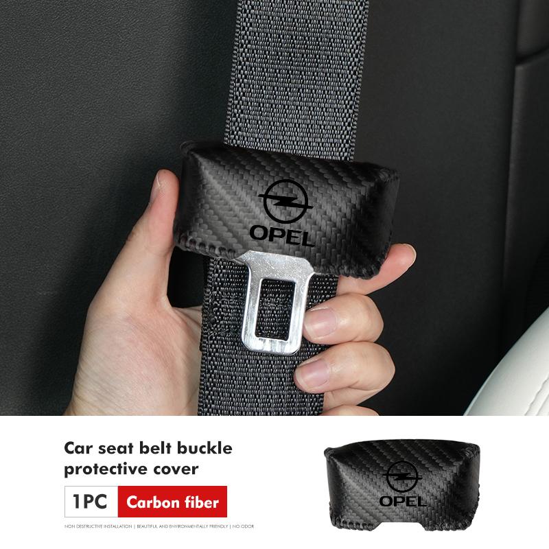 Car Seat Belt MJGX47 Buckle Plug Leather Protective Cover For Opel Meriva Mokka Grandland Vectra Zafira Vivaro Antara