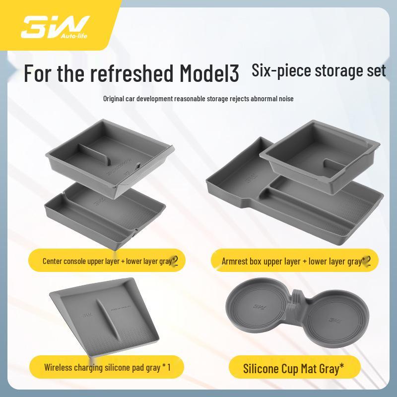 Tesla Model Y/3/S/X Center Console Silicone Cup Holder Coaster