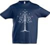White Tree Kids Boys T-Shirt Lord Of The Gondor Rings Minas Tirith White Tree-