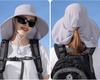 Hat with Neck Protects Sun Suitable for with Ponytail Fishing [MonikaSun] UV-cut Wide-brimmed Shade, Neck, Gardening, Protection, Water-repellent,