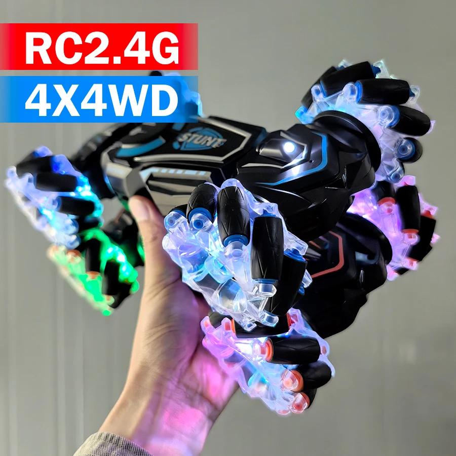 4WD RC stunt car rotation drift 2.4G wireless remote control car children's and boys sound and light toy car