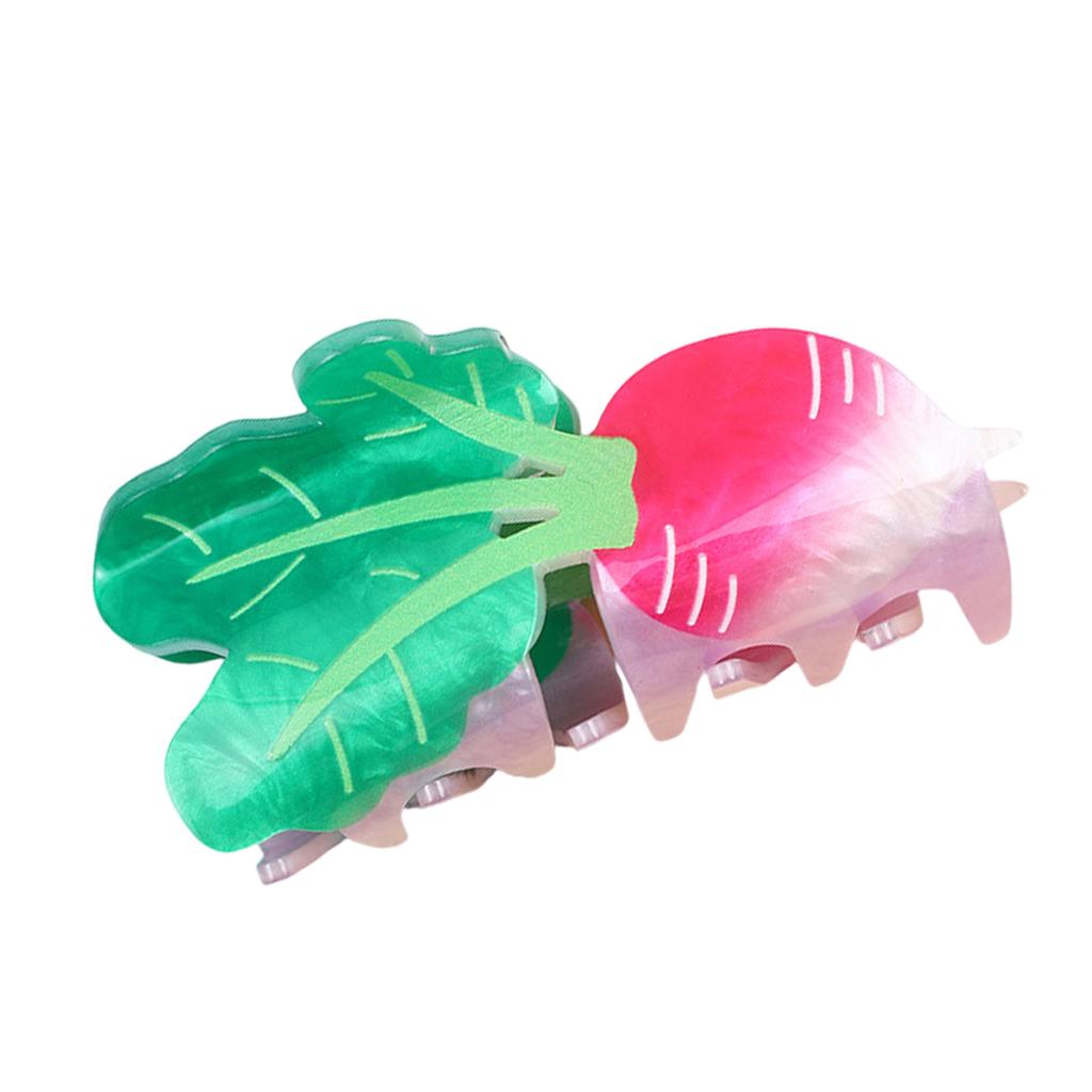 Fruit Theme Acrylic Hair Claw Clip For Women and Girl Ponytail Holder Strong Hair Grip With Vibrancy Color Daily Wear