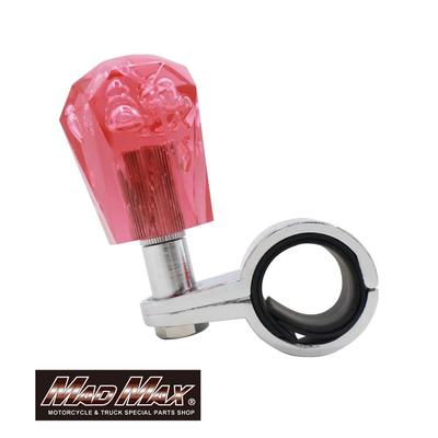 Manopla Diamante Vermelho Serve em guidões de 27mm a 33mm inclui junta de borracha Giratório, Cortado, Espuma, (Mad Max) - diâmetro,
