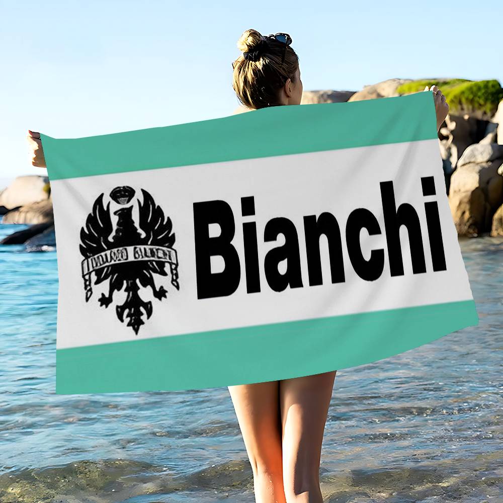 

B-Bianchi Bike Logo Beach Towel For Kids Bath Towel Pool Towel Vacation Gift Picnic Towel Party Gift W30*H60(CM)