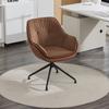 Haushalts-Bürostuhl, Sessel aus Kunstleder, Schminkstuhl mit tiefer Sitzfläche – Ideal für Wohnzimmer & Schlafzimmer