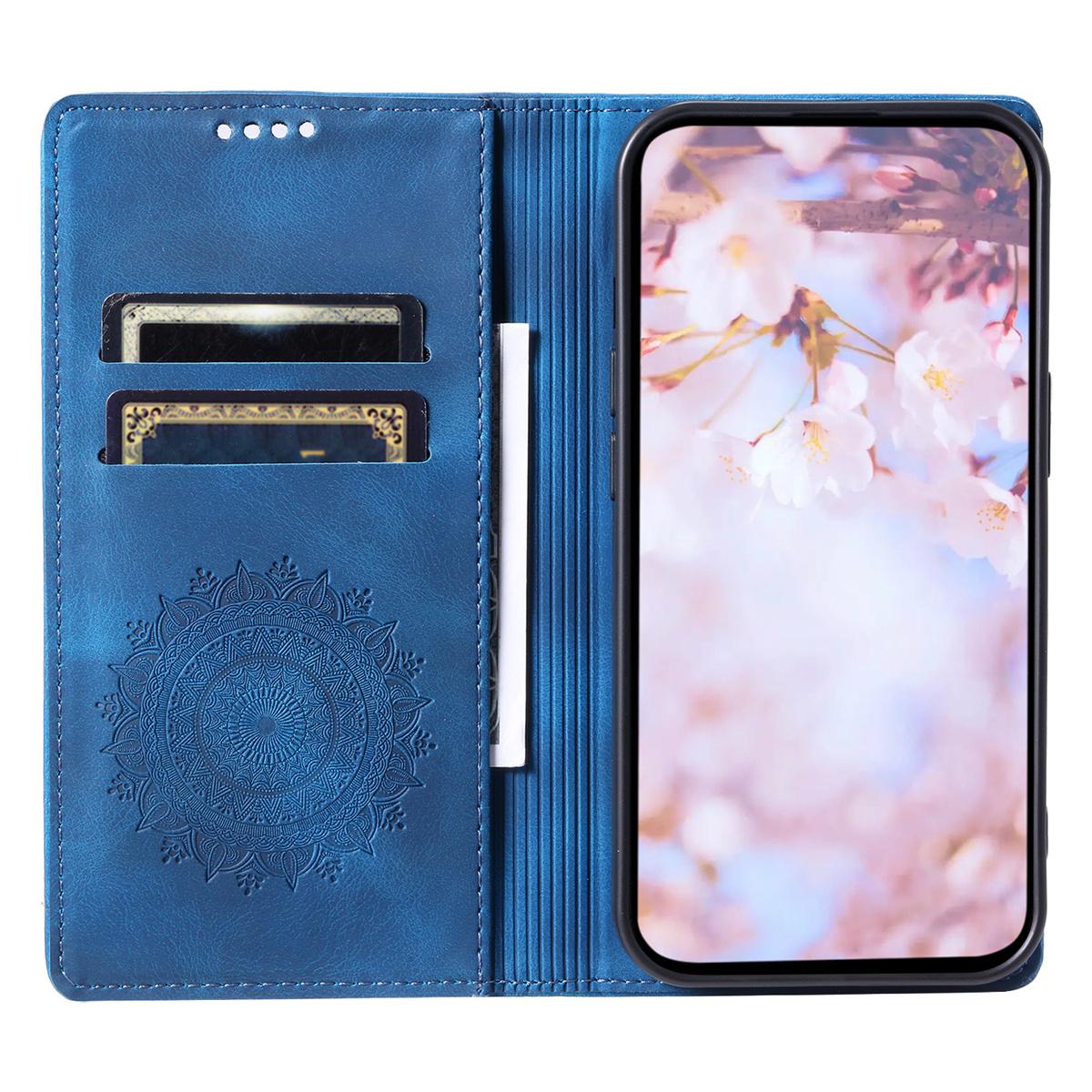 

Style-010 For Xiaomi 14 Case Imprinted Magnetic Auto Closing Leather Phone Cover with Wallet Mint Green
