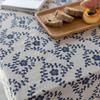 Cotton Linen Nordic Blue Vine Flower Tablecloth Round Rectangular Cover Towel Retro Pastoral Table Cloth Photo Background Wall