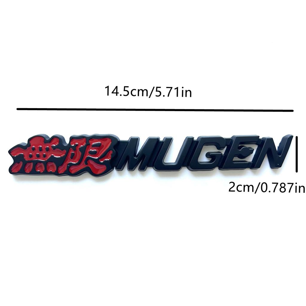 Nekonečné kovové logo auta MUGEN je vhodné pro dekoraci nálepky na karoserii, víko kufru, záď, boky, příslušenství