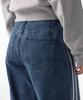MUSINSA STANDARD WOMAN Women'S Wide Track Denim Pants [Medium Indigo]