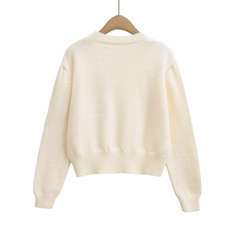 Jnleaog Spring New Arrival Women's Clothing Fashion Style French Fashion Design Love Pattern Knitting Short Dress