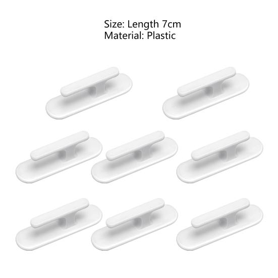 8Pcs/Set Blind Cord Holder Wall Mounted Self Adhesive Plastic Safety No Screw Window Curtain Rope Hook Home Supplies