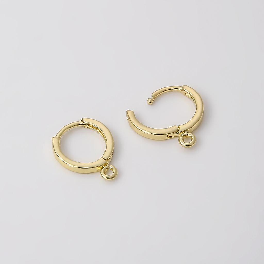 1 par de pendientes de gancho de latón de 12/13/14mm para mujeres y niñas, accesorios de cierre de pendientes