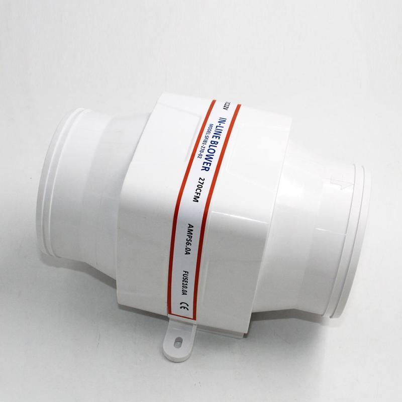 High Flow 270 CFM Bilge Inline Air Blower Moisture Resistant Ventilation Fan for Boat Engine Compartment 12V