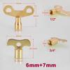 2Pcs/lot  Metal Clock Type Plumbing Switch Keys For Faucet And Water Tap Key 6mm 7mm