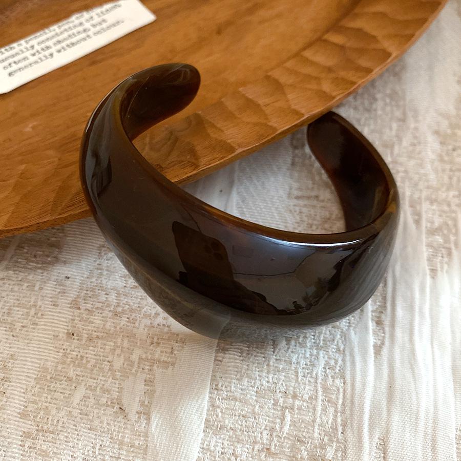 Europejski i Amerykański Akrylowy Geometryczny Okrągły Bransoletka - Luksusowa Wysokiej Klasy Przesadzona Biżuteria Ręczna