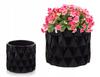 Ceramic Pot Cover, Black, Round, 13x125cm, Cylinder