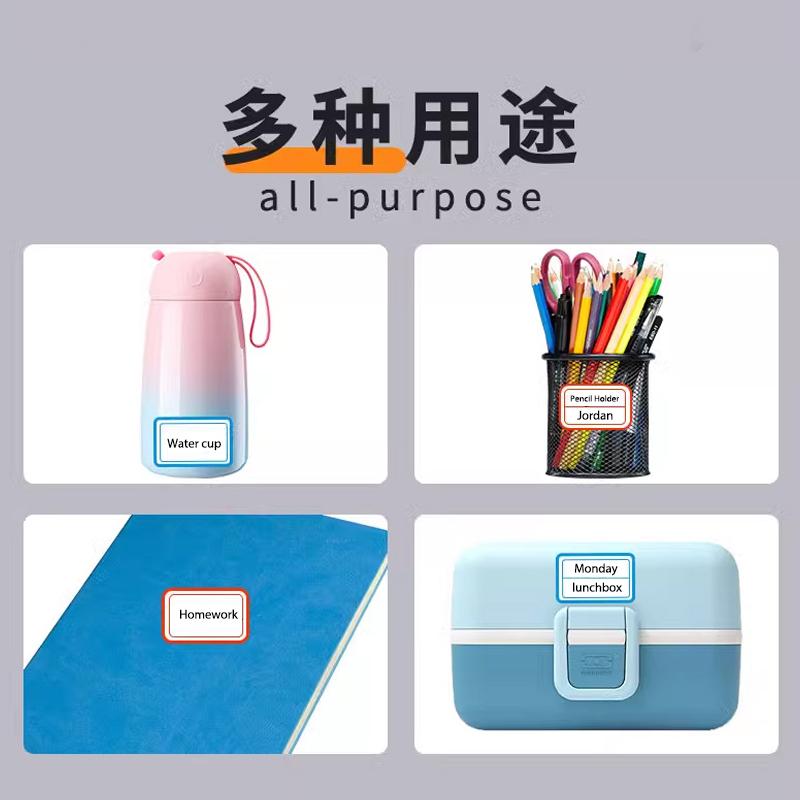 Self-Adhesive Label Stick,50 Sheets/Pack Adhesive Paper,Handwritten Blank Red Blue Category Tags,Office And School Supplies
