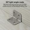 10Pcs Thickened Stainless Steel Triangle Bracket Fixed 90 Degree Right Angle Partition Furniture Hardware Connector Accessories