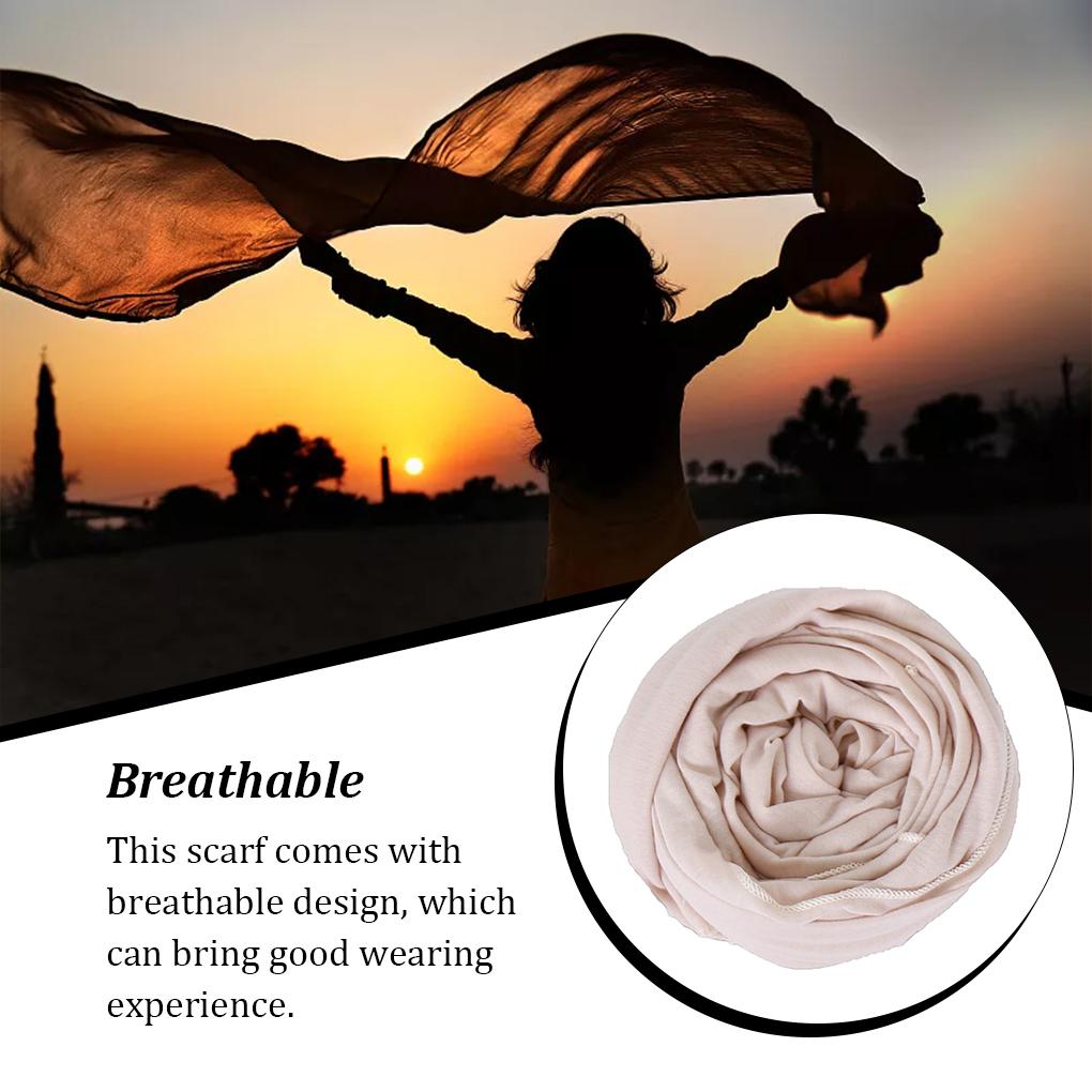 Turban Scarf Plain Color Softness Neckcloth Head Wrap Widely Applicable Women Accessory Sweet Gift Shawl Long Hair Scarves