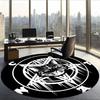 Demon Cat (1) Round Office Rug Decorative Floor Rug for Office Bedroom Living Room and Home Space