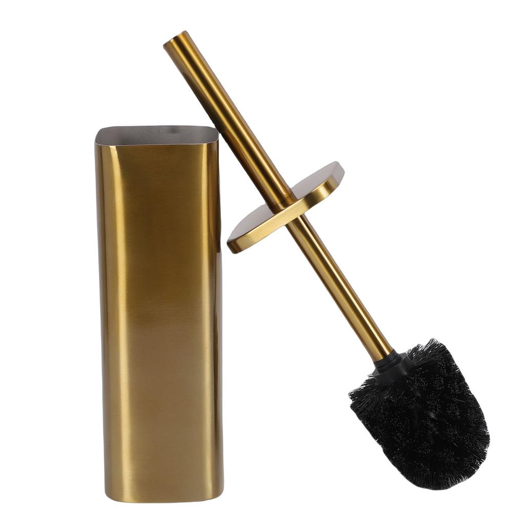 Toilet Brush and Holder Stainless Steel Splashproof Floor Standing Toilet Bowl Cleaner Brush for Bathroom Deep Cleaning