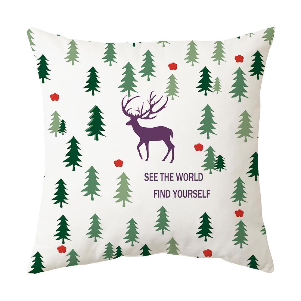 Christmas Pillow Cushion Pillow Cover Printed Pillow Cover Cushion Cover Home Holiday Gift Sofa