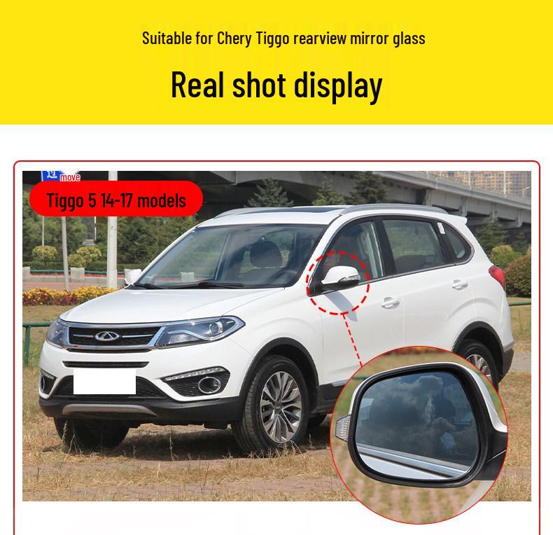 Heated Rearview Mirror Lens for Chery Tiggo 5/7/8 with Accessories