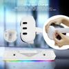 VR Charging Dock VR Headset Controller Charger RGB Lighting Mode Display Stand 2*1800mAh Battery for Meta Quest 3 VR Accessories