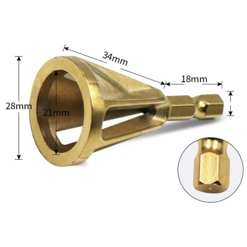 New External Chamfer HSS Deburring Three Blade Triangular Handle Hexagonal Handle Gold Black Electric Drill Tool Accessories