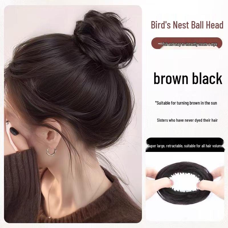 Krimpbare Vogelnest Haarband: Pluizige Kapsel & Haargroei Pruik Styling Pak