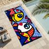 Farben R-Romero B-Britto Kunst Handtuch Dusche Sauna Reise Spa Schnelltrocknend Fitnessstudio Zubehör Weich Groß Strandhandtücher