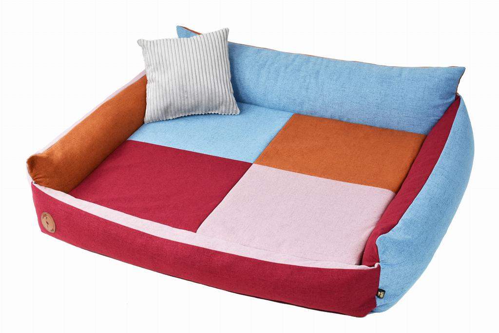 Lit pour chien orthopédique multicolore Rocky - 83 cm x 73 cm