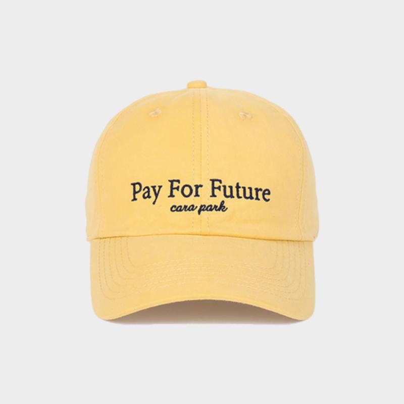 LOOKING4U ON THE MOMENT PAY FOR FUTURE Washed Ball Cap C1 Yellow