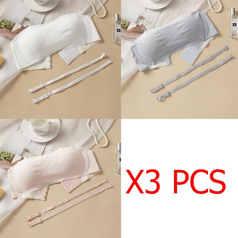 

Бюстгальтер без бретелек, цельный, для женщин, собранный, бесшовный, невидимый, без стального кольца, бюстгальтер с облегающей грудью, летний, тонкий бюстгальтер XL