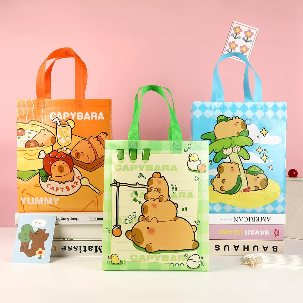 StoBag capybara cartoon gift wrapping bags luxury designer bags reusable bags for sweets eco tote large party packaging candy