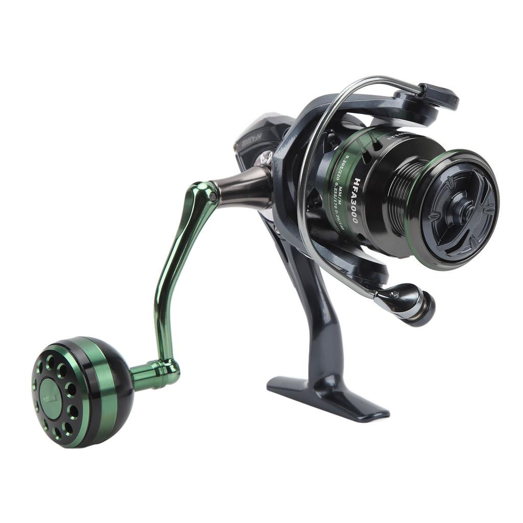 Metal HFA3000 Spinning Reel 13+1BB 5.2:1 Gear Ratio Spinning Fishing Reel with Shallow Line Cup Screw In Rocker Arm