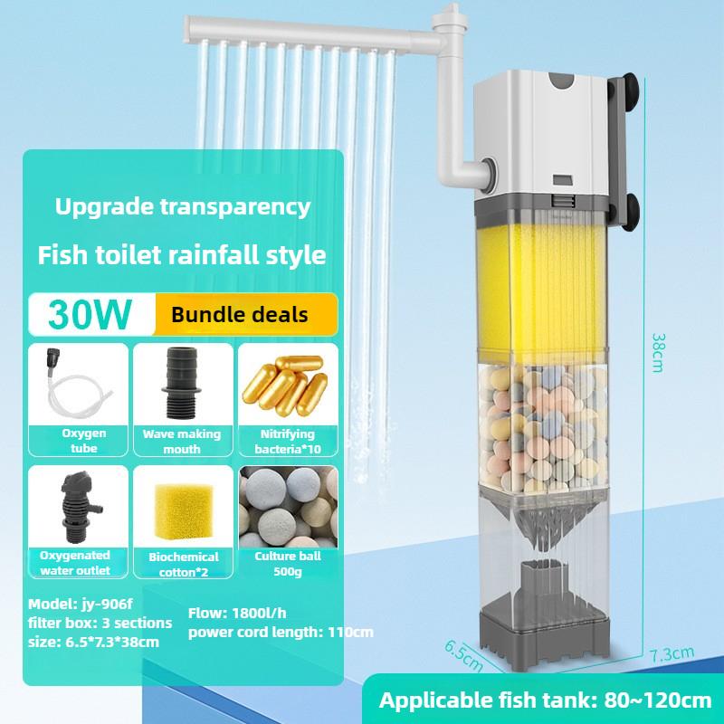 Aquarium Filter Oxygenation and Wave Making Noiseless Water Pump Aquarium Purification Fish Tank Accessories Equipment