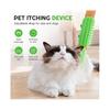 Cat Personal Groomer Corner Scratcher, Silicone Brush & Interactive Toy for Indoor Cats (Yellow, 1PC) – Compatible with all cats