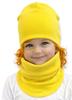 Hat + Scarf Set 110-122 Children' Set 52-56 Spring Bright Yellow